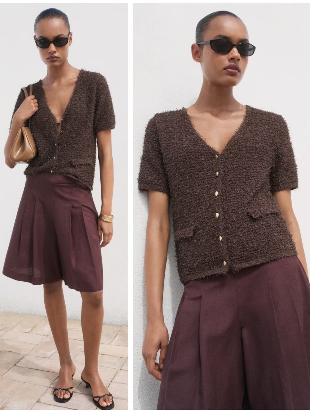 MANGO Boucle Cardigan